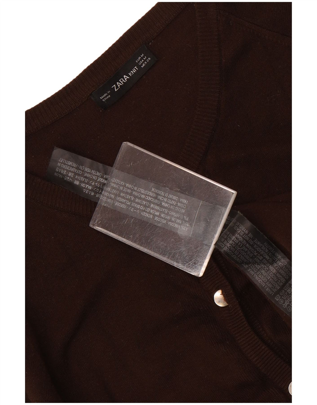 Sweter damski Zara UK 12 Średni brązowy wiskoza