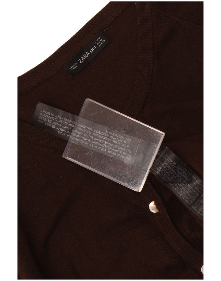 Sweter damski Zara UK 12 Średni brązowy wiskoza