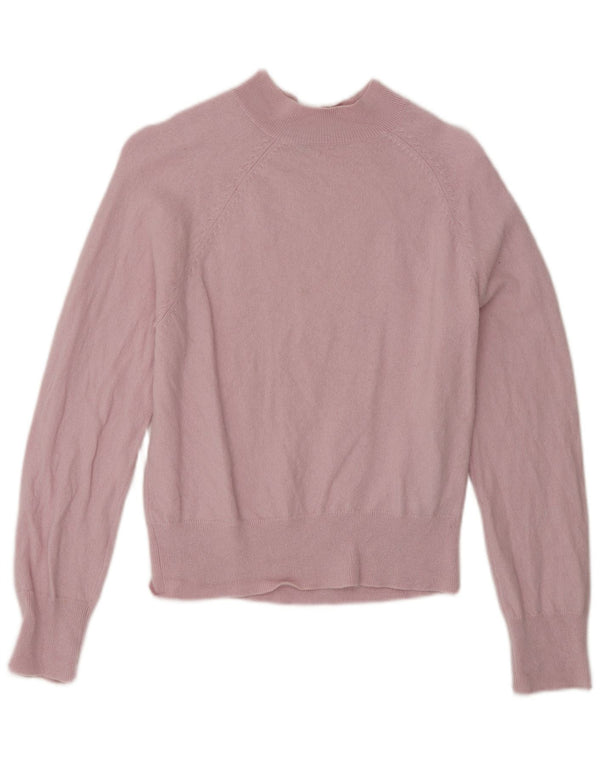 Sweter damski Jigsaw z golfem UK 10 Small Pink Wełna