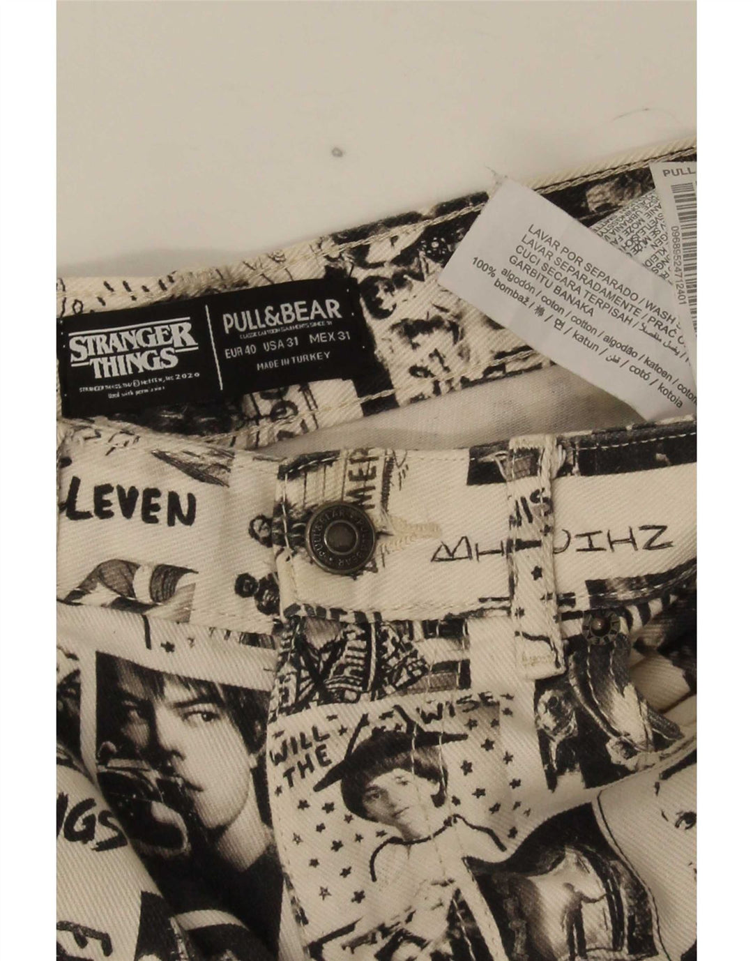 Męskie proste dżinsy Pull & Bear EU 40 Medium W31 L29 Off White