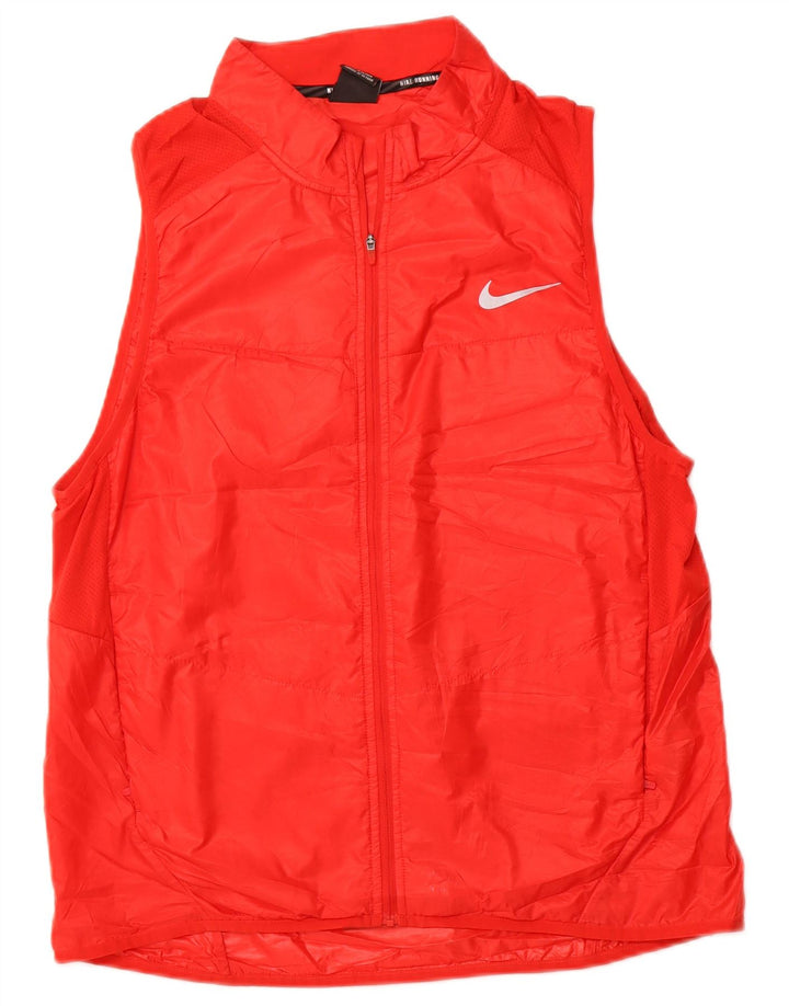 Damska bezrękawnik NIKE UK 16, duży, czerwony, poliester
