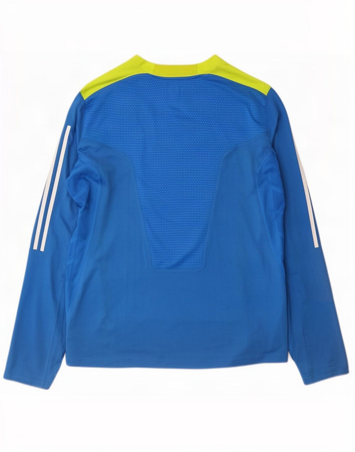 Adidas Męskie Climacool Regular Fit Top z długim rękawem, duży niebieski blok kolorów
