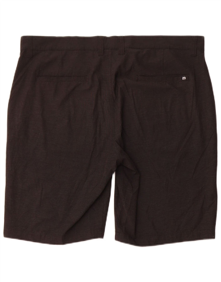 Męskie spodenki chino Travis Mathew W38 XL, czarny, prążkowany poliester