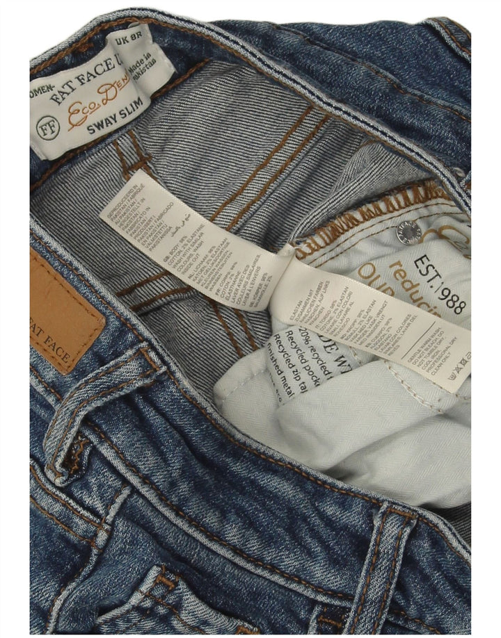 Damskie jeansy Fat Face Sway Slim UK 8 Small W26 L27 Niebieska bawełna