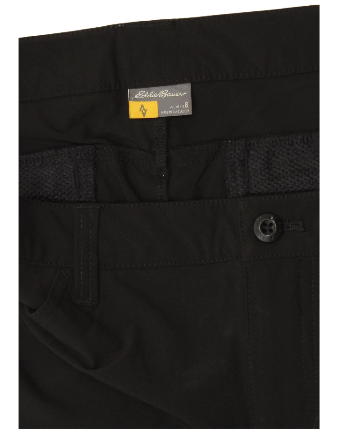 Damskie spodenki bojówki Eddie Bauer US 8 Medium W30, czarny poliester