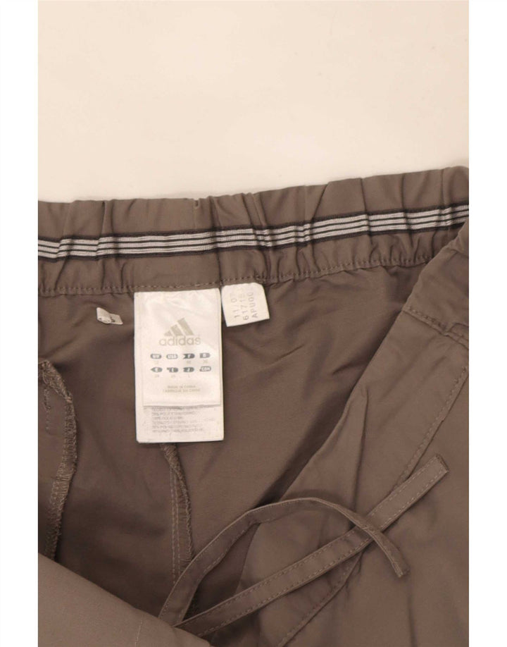 Damskie bermudy Adidas UK 12 Medium W30 Szara bawełna