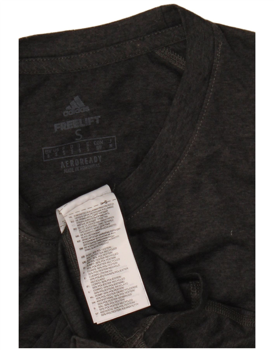 Męska koszulka z grafiką Adidas Aeroready, mała, szara, poliestrowa