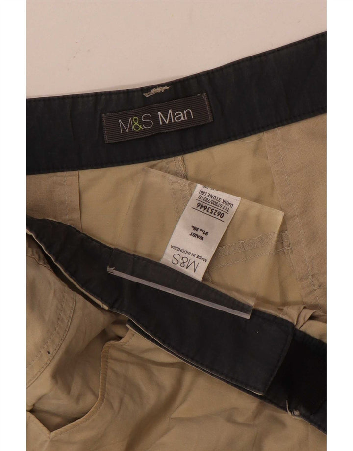 Męskie spodenki cargo Marks & Spencer W36, duże, beżowe, bawełniane
