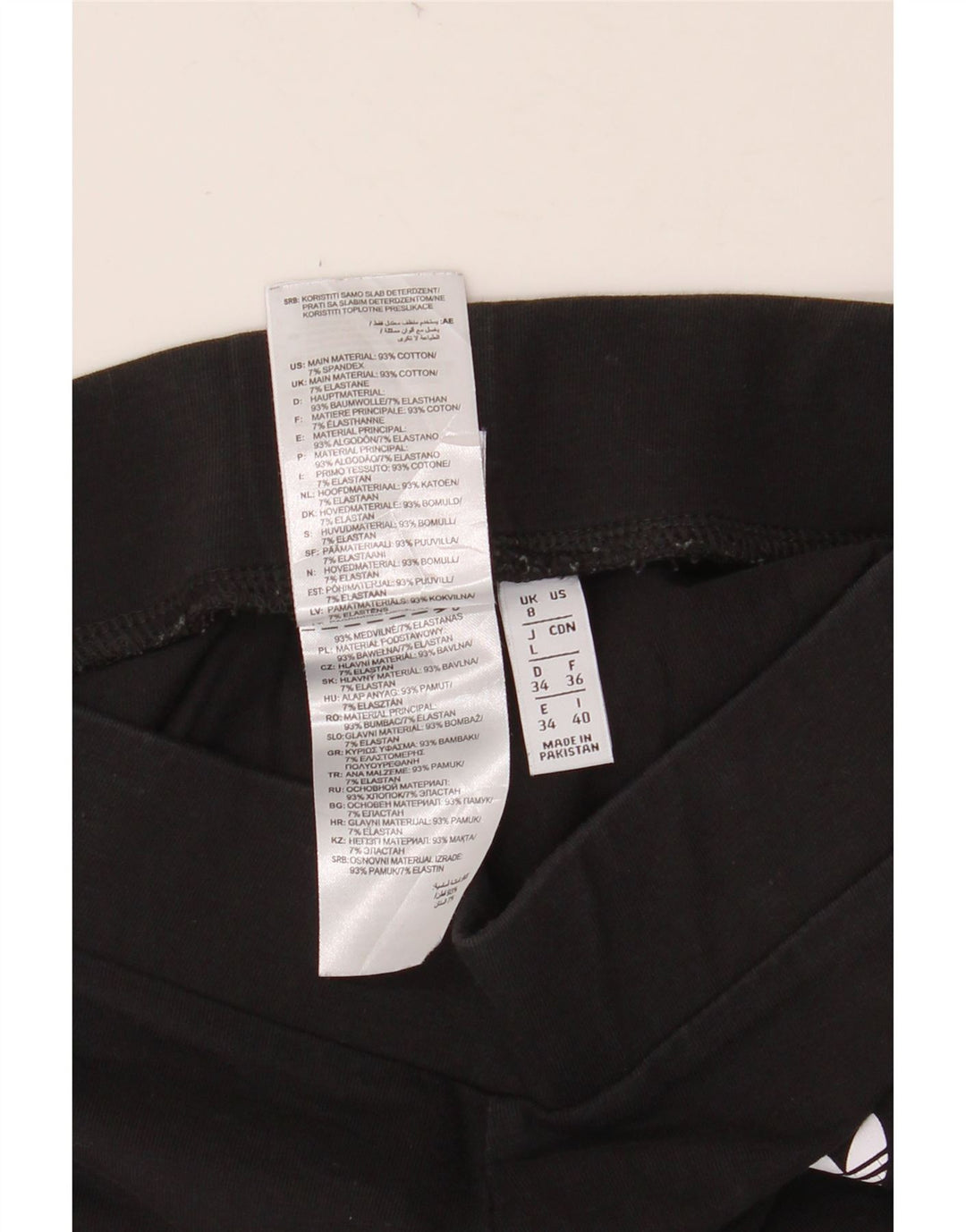 Legginsy damskie ADIDAS UK 8, małe, czarne, bawełniane