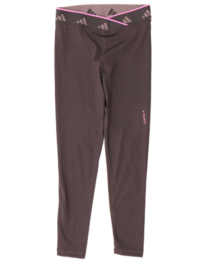 Damskie legginsy Adidas Aeroready Graphic UK 8/10, mały, szary poliester