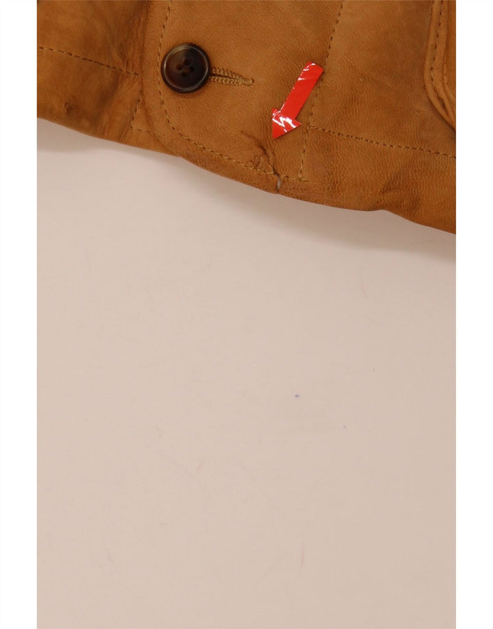 NAUTICA Mens Suede Jacket UK 38 Medium Yellow Leather Vintage Nautica and Second-Hand Nautica from Messina Hembry 