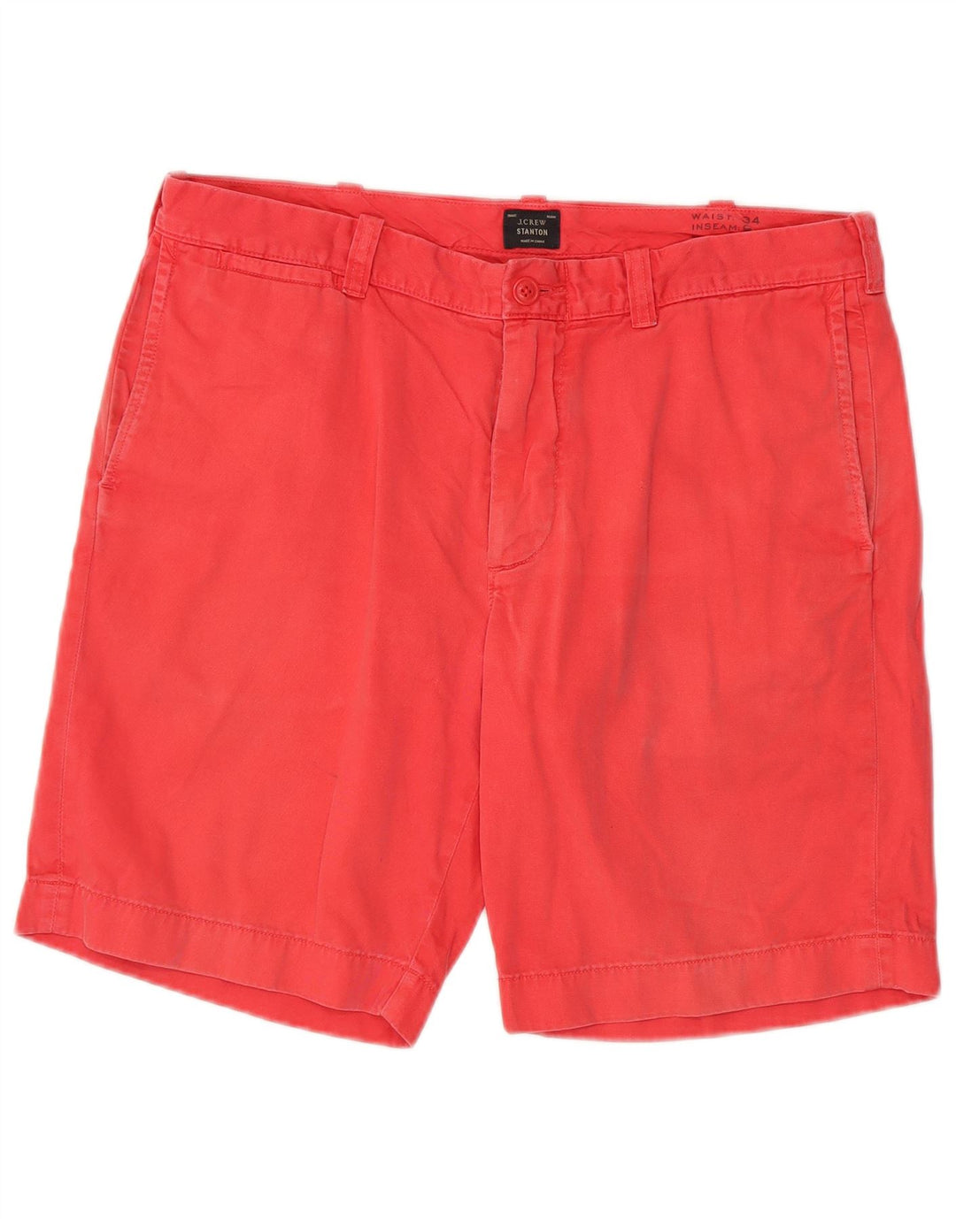 Męskie spodenki Chino J. CREW Stanton W34, duże, różowe, bawełniane