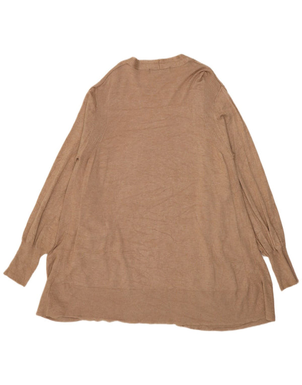 Sweter damski Marks & Spencer Longline Open Cardigan UK 16, duży, beżowy