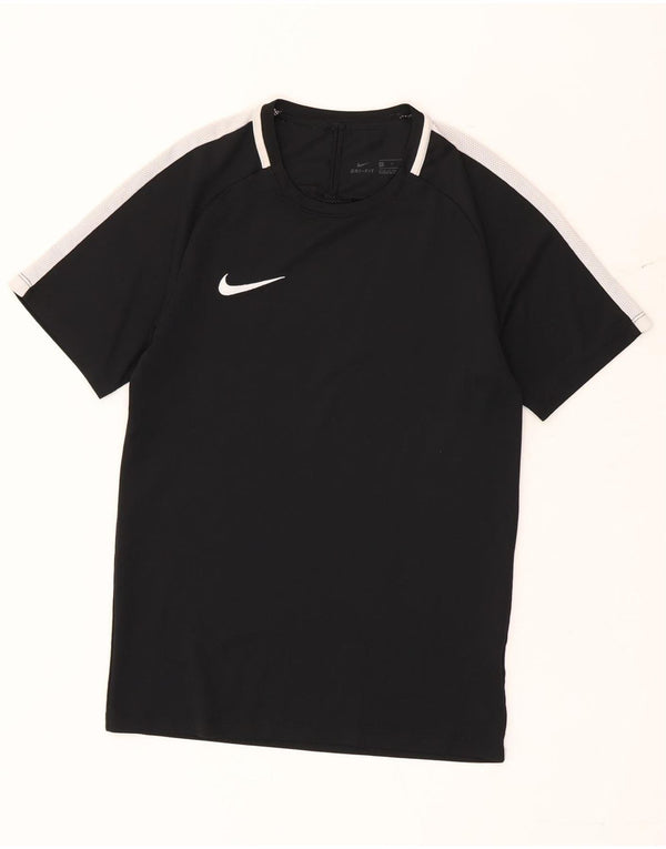 Męski T-shirt Nike Dri Fit, mały, czarny, z blokami kolorów