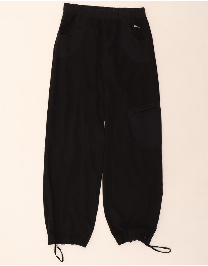 CHAMPION Womens Tracksuit Trousers Joggers UK 12 Medium  Black Polyester Vintage Champion and Second-Hand Champion from Messina Hembry 
