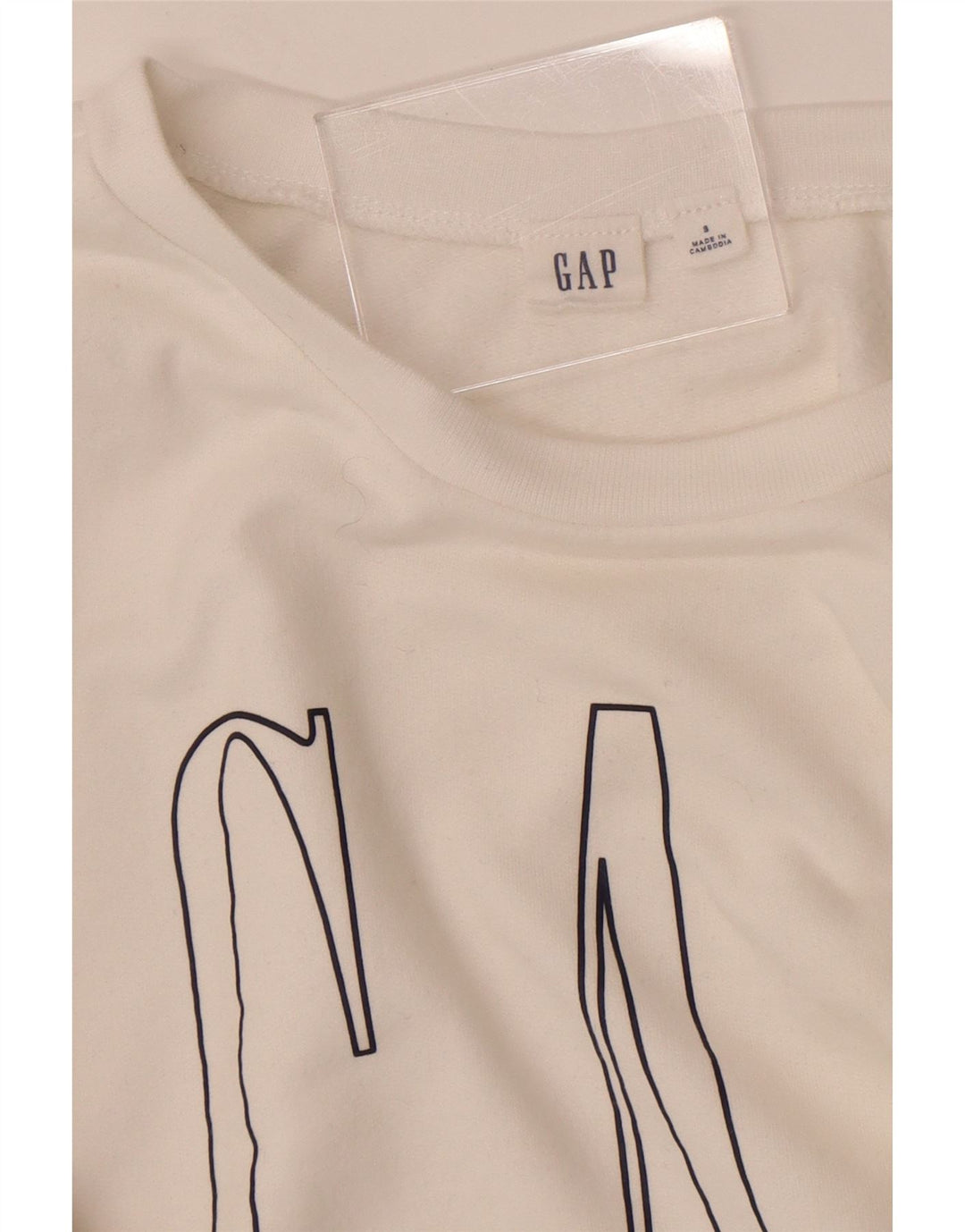 Damska bluza oversize Gap Graphic UK 10, mała, biała