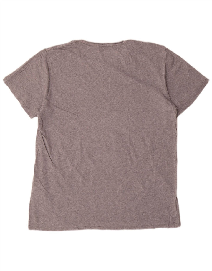 Męski T-shirt z grafiką Levi's, duży, szary, bawełniany