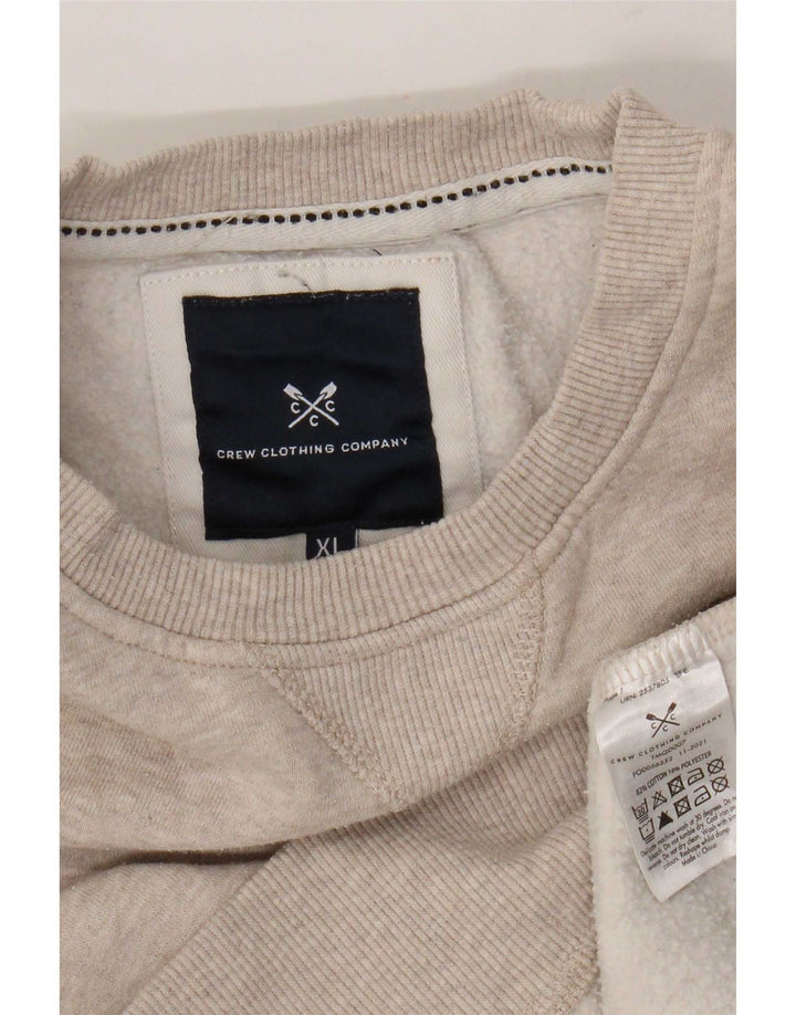 Crew Clothing Męska bluza z kapturem XL Beżowa bawełna