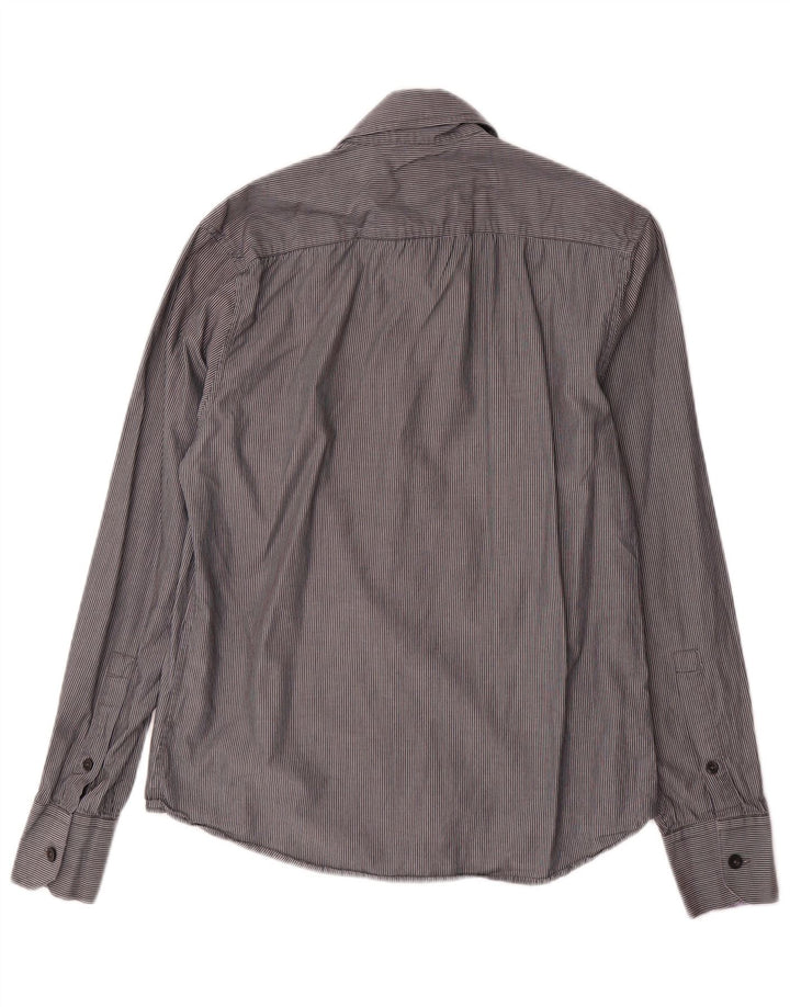 Męska koszula JACK & JONES, mała, szara, bawełniana w prążki
