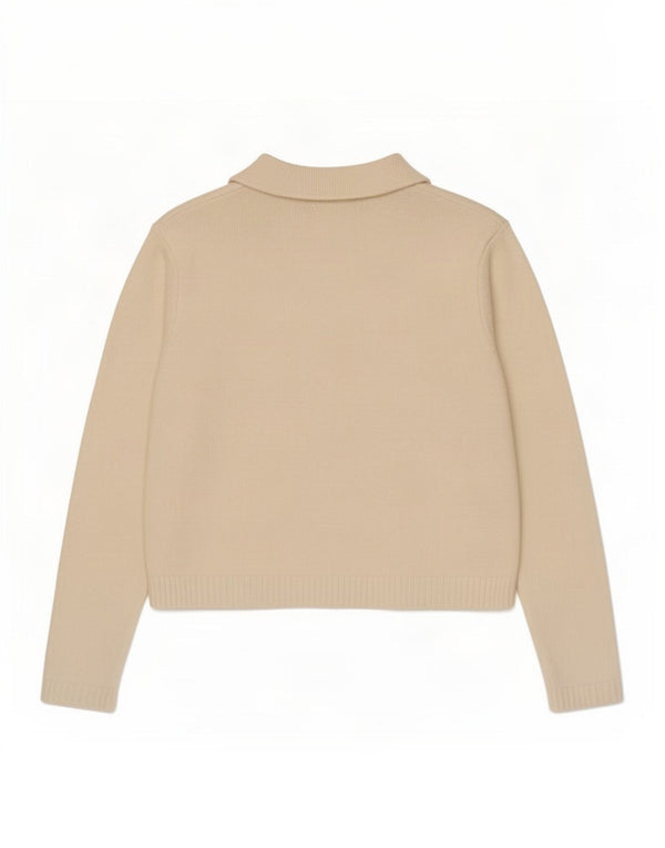 Marks & Spencer Damski sweter typu Crop Cardigan UK 10, mały, biały poliester