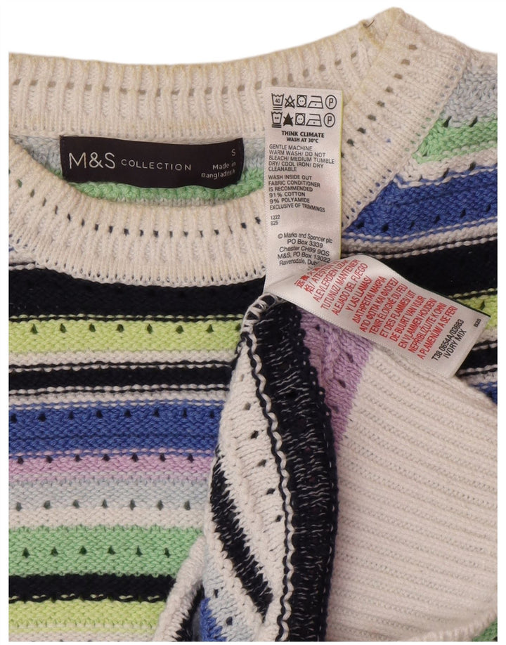Marks & Spencer Damski sweter z okrągłym dekoltem, UK 10, mały, wielokolorowy