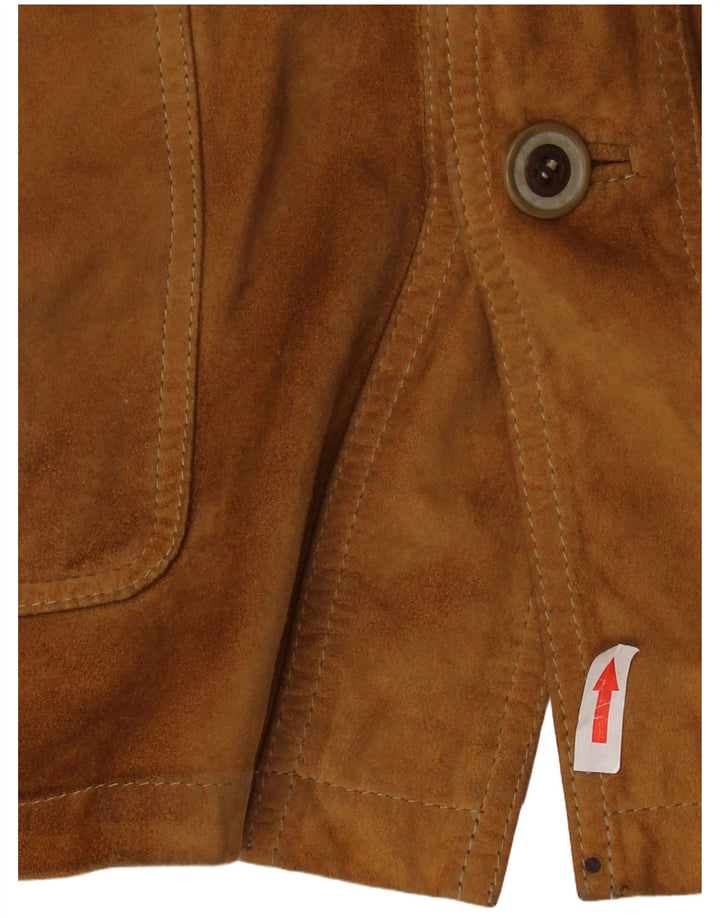 Zamszowy płaszcz męski ASGARD UK 42 XL brązowy