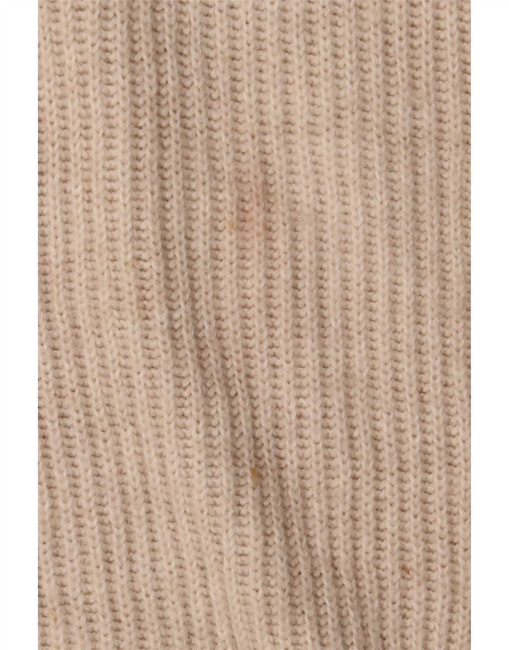 Marks & Spencer Damski sweter oversize z golfem, UK 16, duży, beżowy