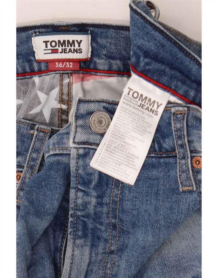 Męskie dżinsy Tommy Hilfiger w trudnej sytuacji W36 L32 Niebieska bawełna