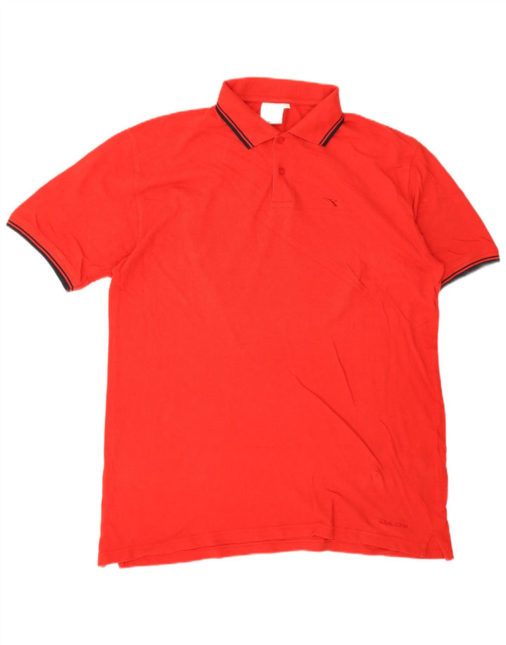 Męska koszulka polo Diadora 2XL czerwona bawełniana