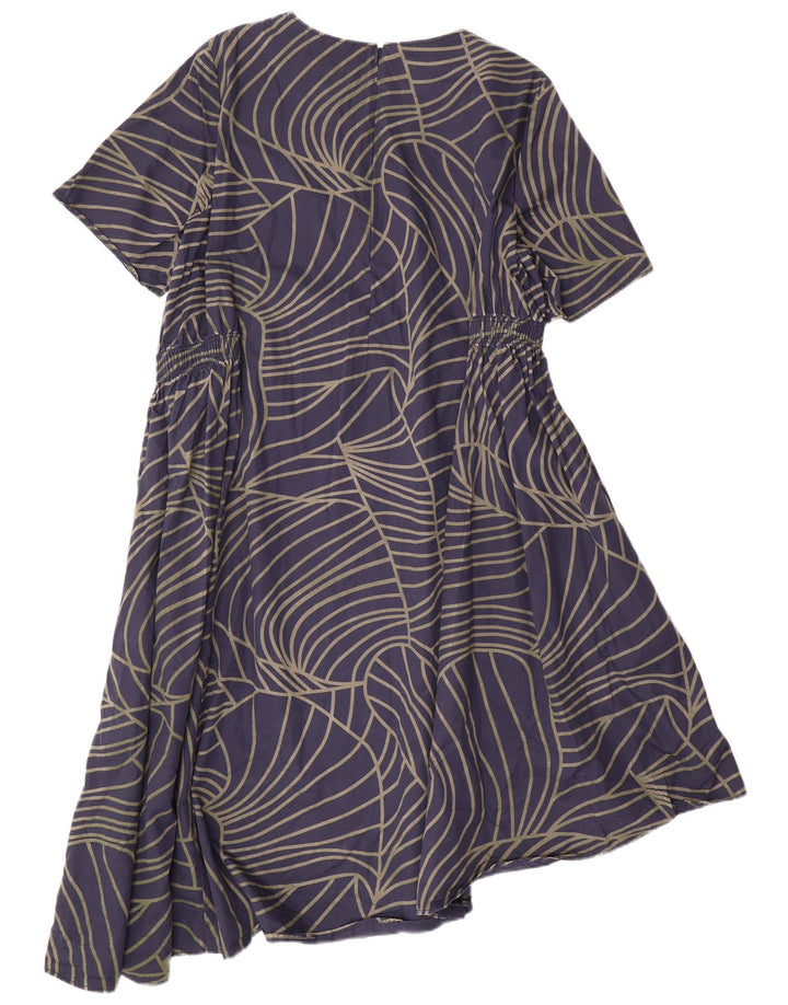 COS Damska Sukienka Asymetryczna EU 42 Duża Granatowa Geometryczna Bawełna