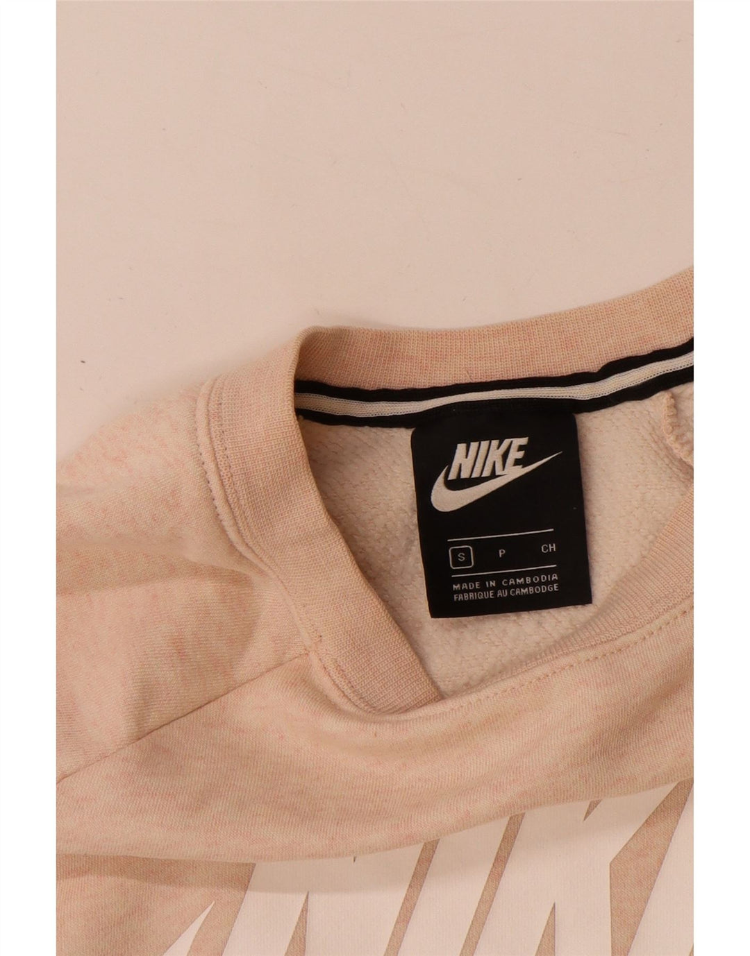 Męska bluza z grafiką Nike, mała, różowa, bawełniana w plamki