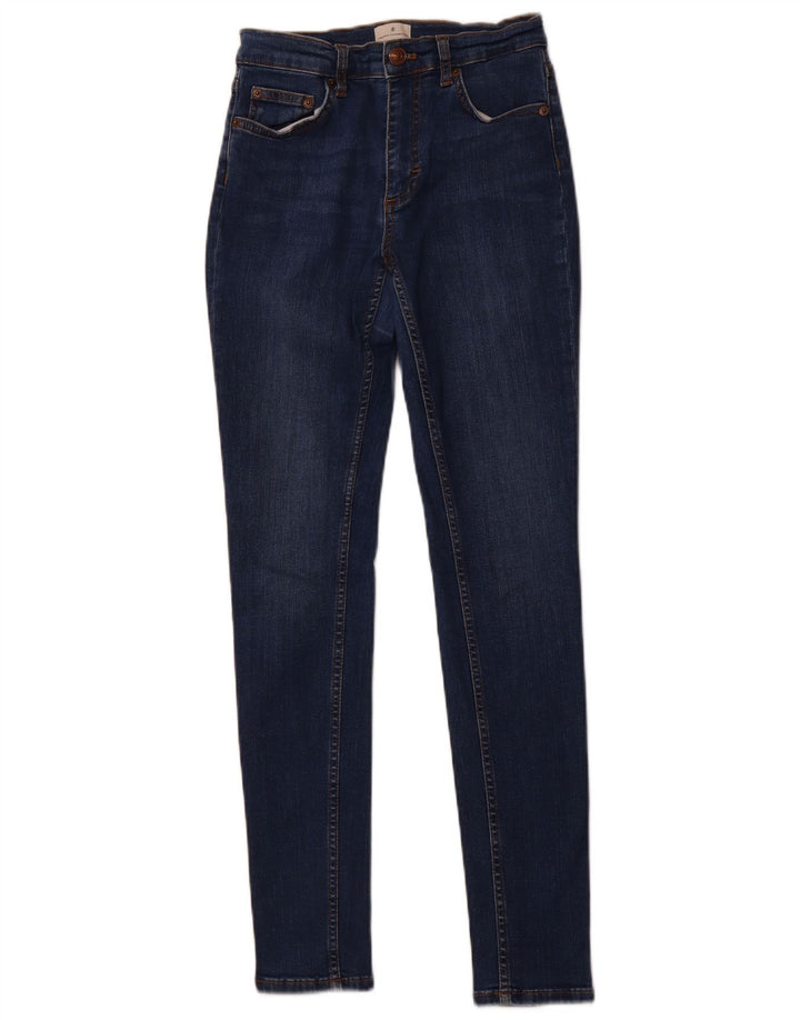 FRENCH CONNECTION Damskie jeansy skinny UK 8 Small W26 L29 Niebieska bawełna