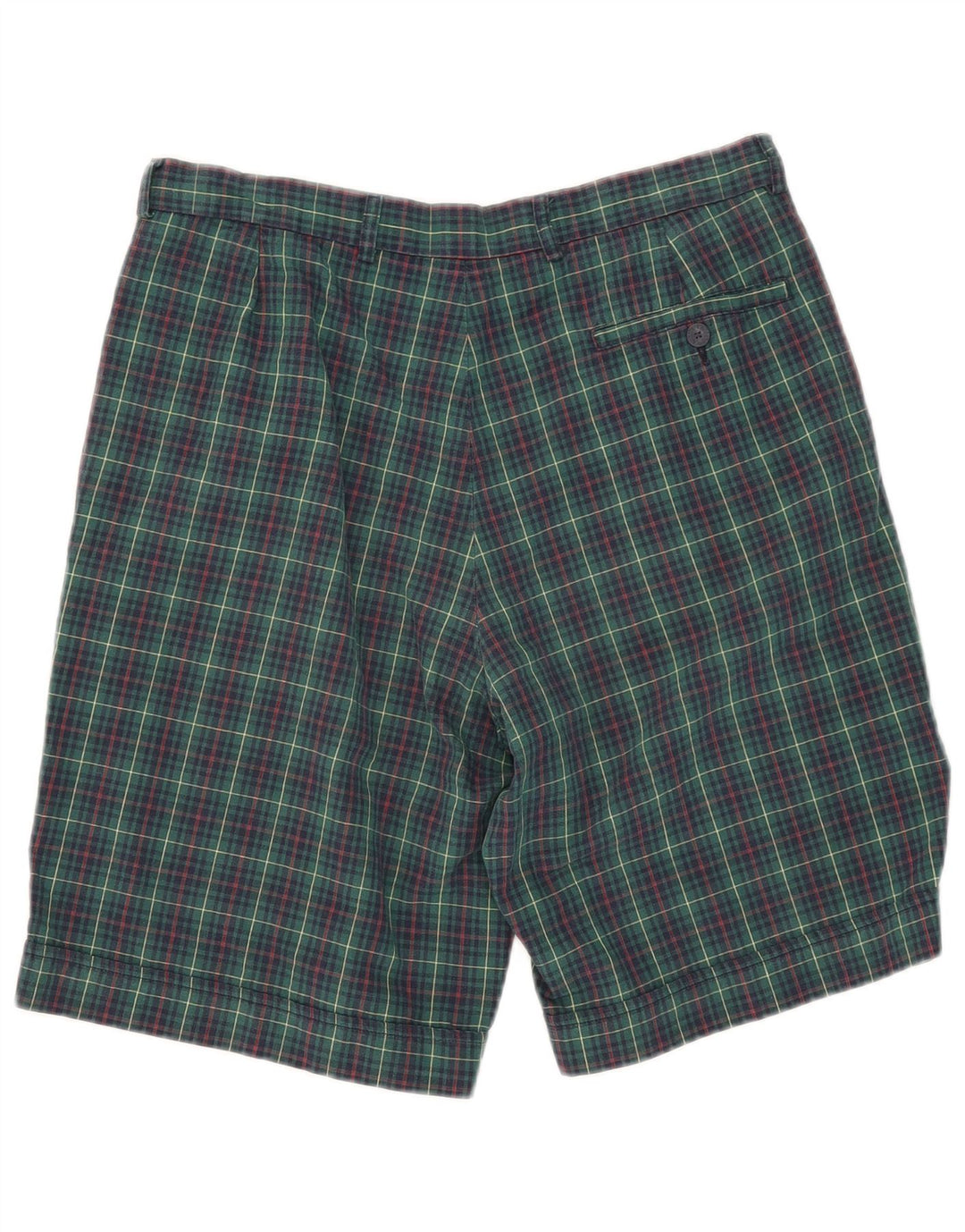 Męskie spodenki Chino Lacoste, rozmiar 42, średnie, W31, bawełniana zielona krata