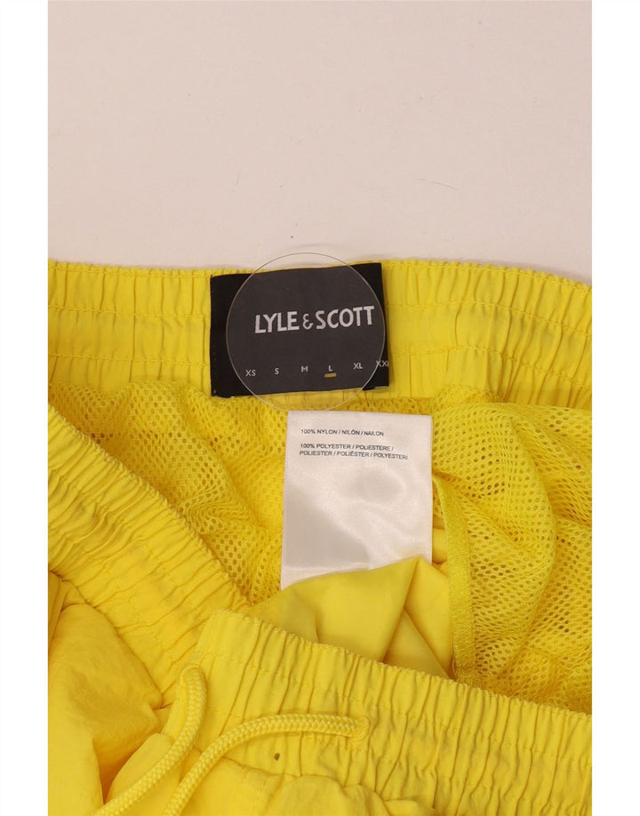 Męskie spodenki kąpielowe Lyle & Scott, duże, żółte, nylonowe