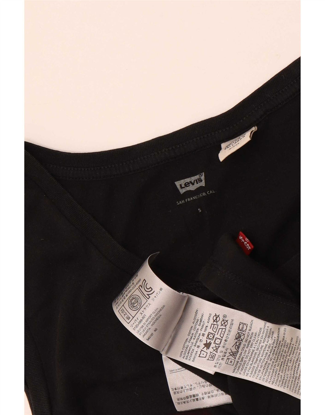 Damska kamizelka z grafiką Levi's Top UK 10, mała, czarna bawełna