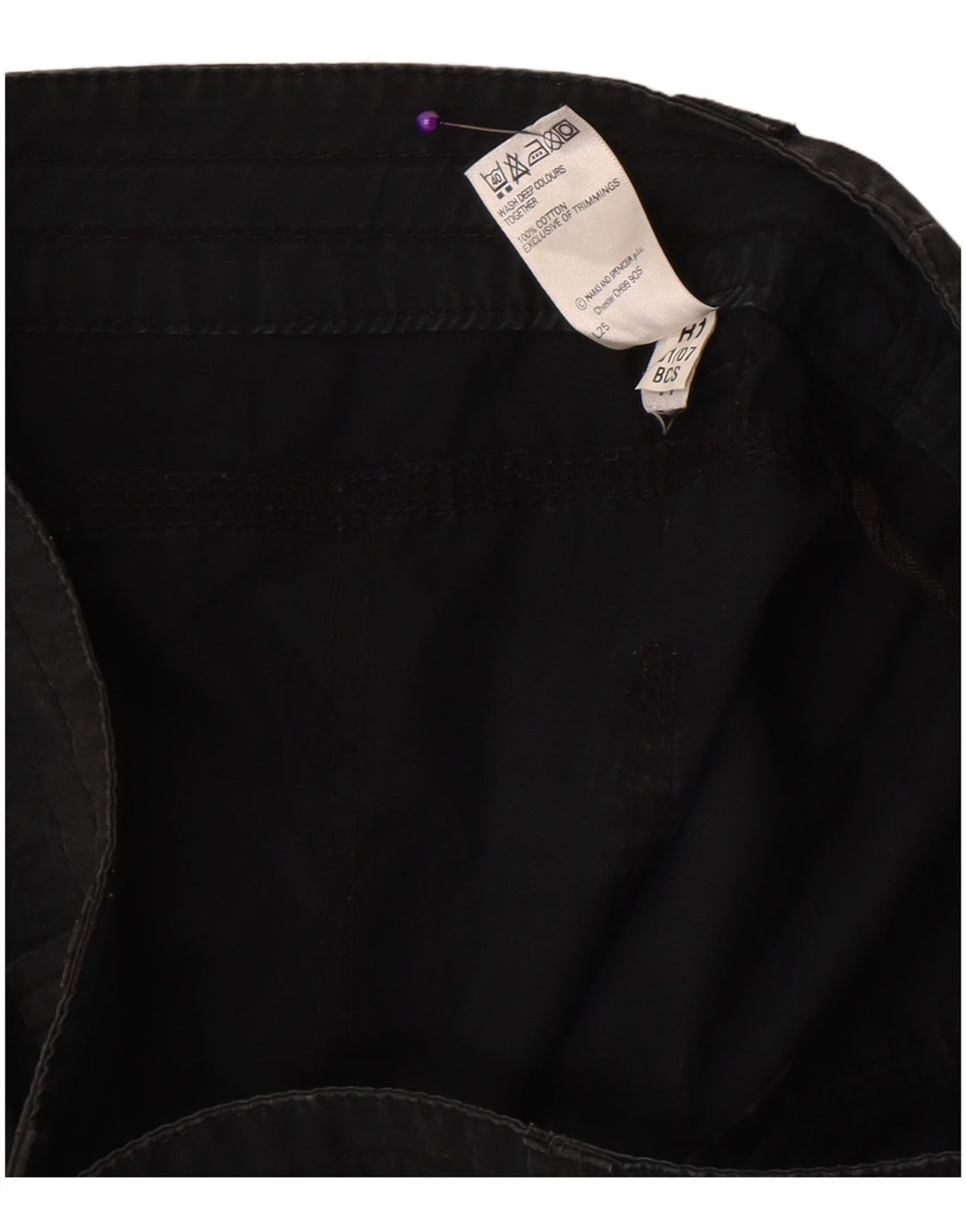 Damskie szorty Marks & Spencer UK 12 Medium W31, czarne, bawełniane