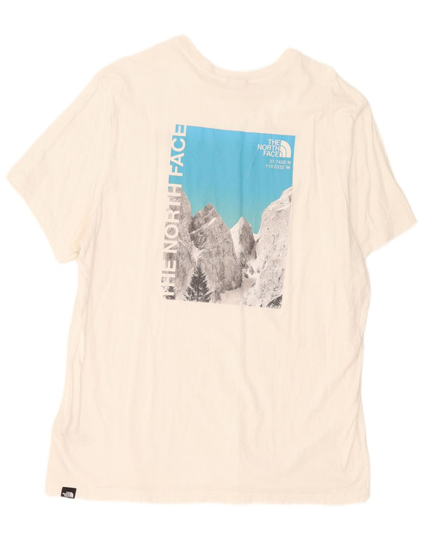 Męski T-shirt z grafiką The North Face, 2XL, biała bawełna