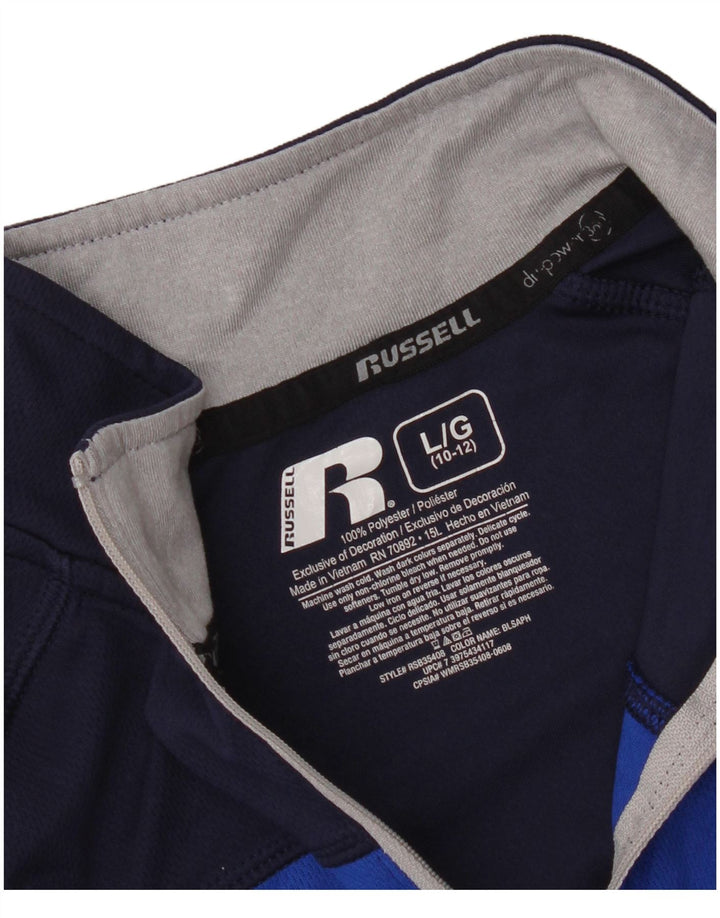 Bluza chłopięca Russell Athletic z pulowerem na 10-11 lat, duża, granatowa