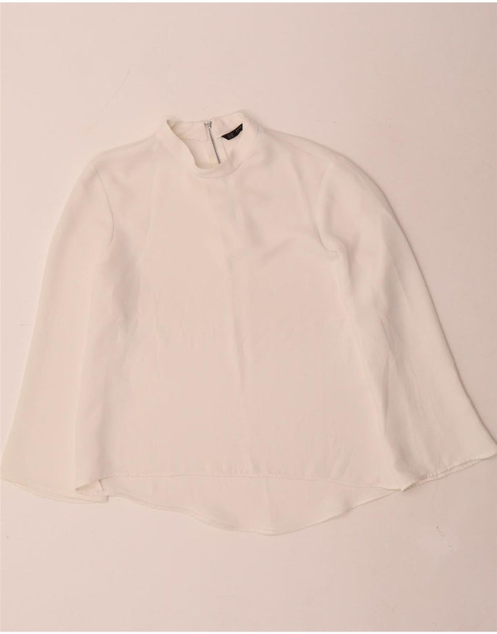 Bluzka damska Zara z rękawem 3/4, UK 6 XS, biała