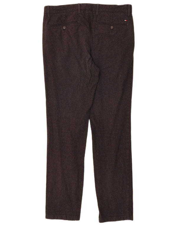 Męskie spodnie typu slim chino TOMMY HILFIGER W32 L32 Szara bawełna