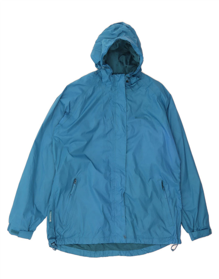 MOUNTAIN WAREHOUSE Womens Hooded Rain Jacket UK 16 Large  Blue Nylon Vintage Mountain Warehouse and Second-Hand Mountain Warehouse from Messina Hembry 