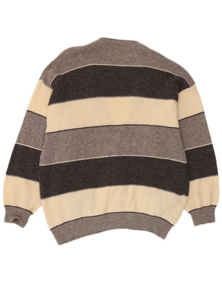 Męski sweter rozpinany Brian Scott o luźnym kroju IT 50 w średnie szare paski