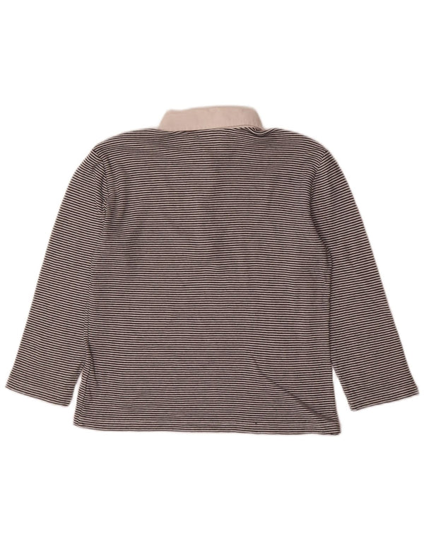 Damska koszulka polo Chaps z rękawem 3/4 UK 10 w małe czarne paski, bawełniana