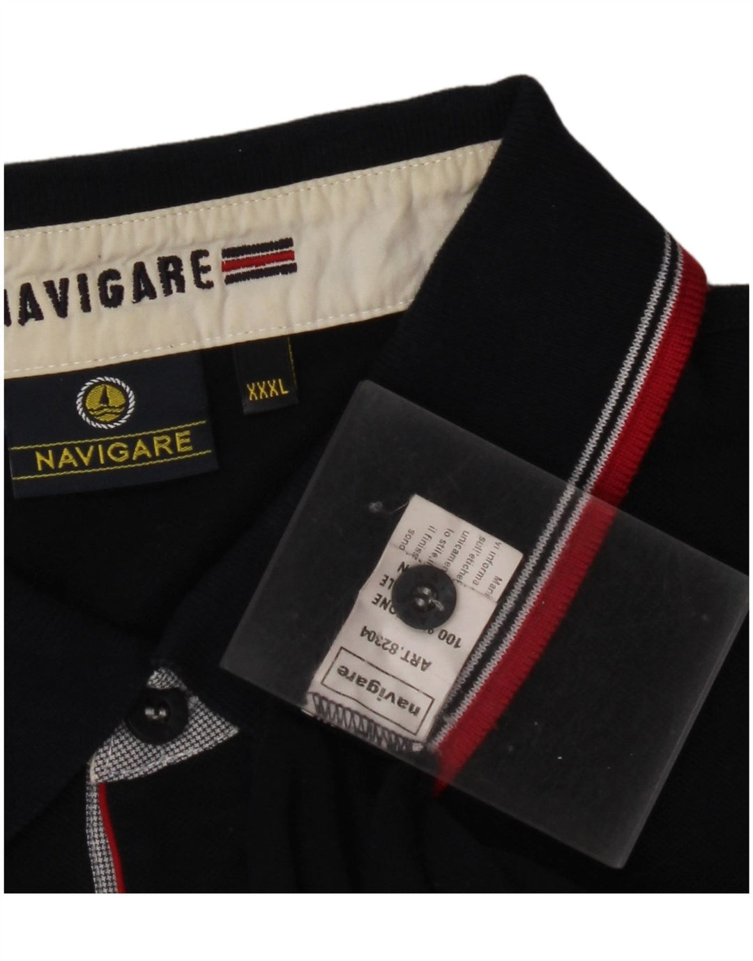 Męska koszulka polo NAVIGARE 3XL, granatowa, bawełniana