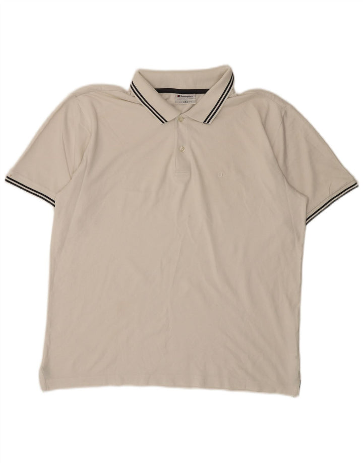 Męska koszulka polo Champion, średnia, biała bawełna