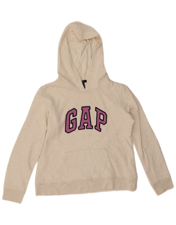 Damska bluza z kapturem Gap Graphic UK 14, średnia biel