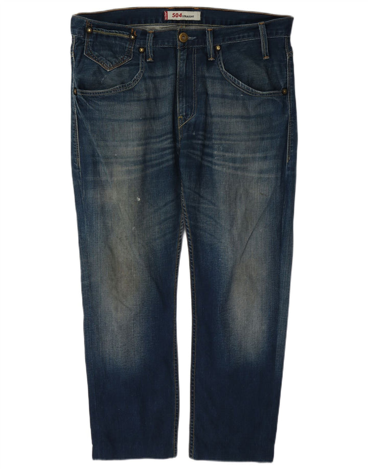 Męskie jeansy Levi's 504 Straight W36 L27 Niebieskie bawełniane