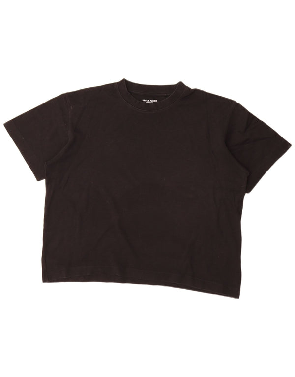 Męski T-shirt o luźnym kroju Jack & Jones, mały, czarny