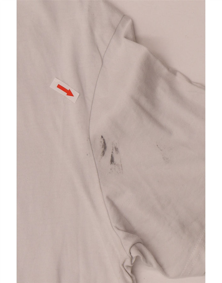 Męska koszulka z grafiką Adidas, średnia, biała bawełna