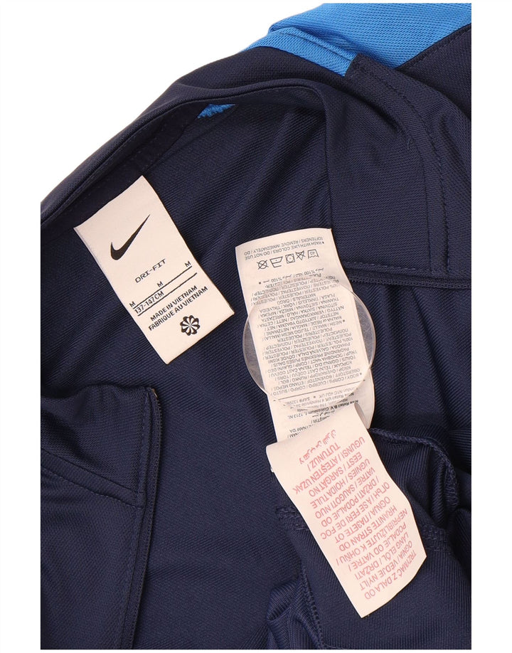 NIKE Boys Tracksuit Top Jacket 10-11 Years Medium Navy Blue Sports
